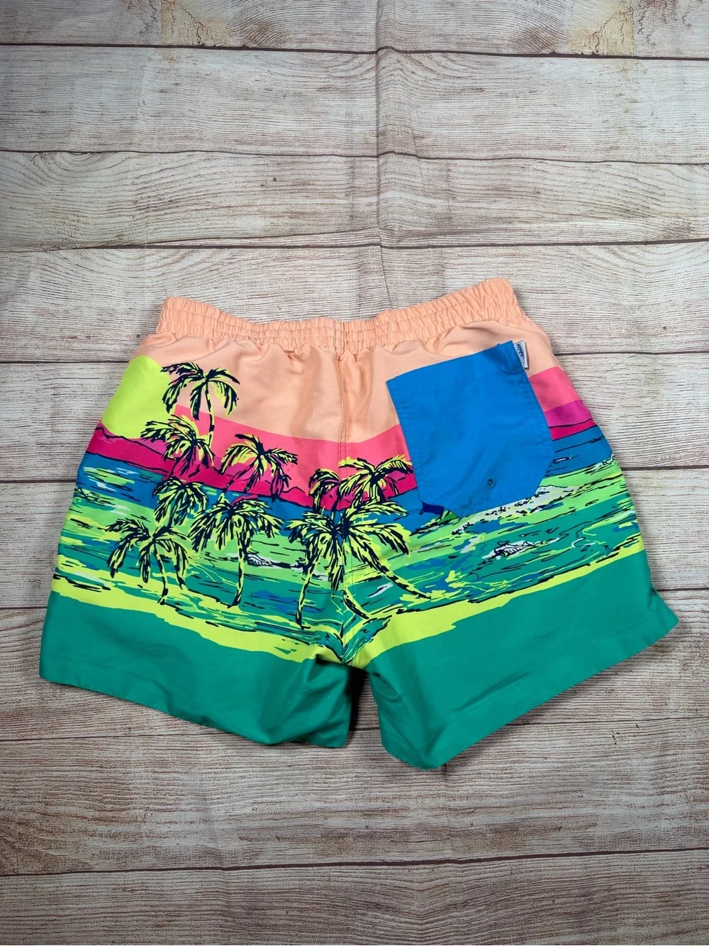 chubbies Multicolor Tropical Sunset Swim Board Shorts